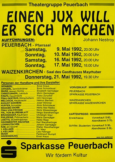 Plakat Einen Jux will er sich machen
